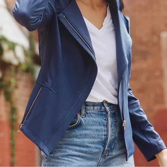 Clara Sunwoo Liquid Leather NavyBlue size sm. NWT - Picture 4 of 4